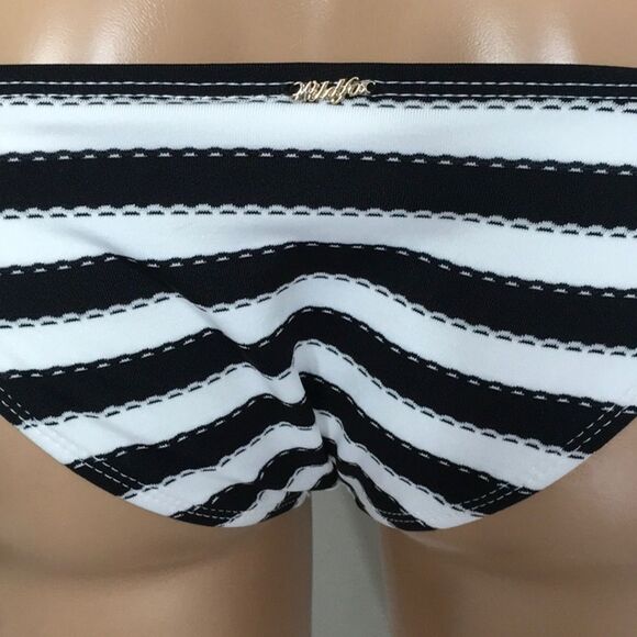 New. WILDFOX black and white stripe string bikini.  Medium Runs small. - Picture 5 of 9